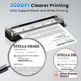 Phomemo Portable Printers Wireless for Travel, M832 Inkless Bluetooth Thermal Printer Support 8.5'' x 11'' US Letter & A4 Size, Compatible with iPhone Android Laptop for Mobile Office Home, with Case Phomemo