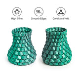 INLAND Micro Center Dual Color Silk PLA 3D Printer Filament 1.75mm - Gray to Green Color Change - Coextrusion Silk Filament - Dimensional Accuracy +/- 0.03mm - 1kg Cardboard Spool (2.2 lbs) INLAND