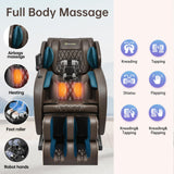 Real Relax Massage Chair, SL Track Full Body Zero Gravity Massage Chair Recliner with App Control, Favor 05 (Brown) Real Relax