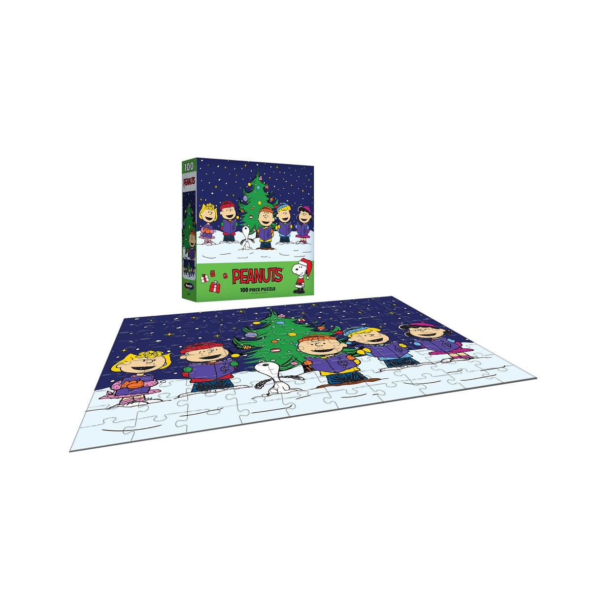 RoseArt - Peanuts - Christmas Caroling - 100 Piece Jigsaw Puzzle for Kids and Adults RoseArt