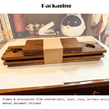 Ping Pong Paddle Holder Rack Rustic with Pre-Buried Sleeves Bolt Crack-Preventing Design Wood Table Tennis Ball Wall Mounted Storage Shelf (Rustic Wood) ozlvii