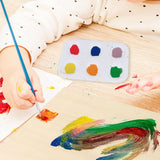 LNAUJS 1 Pack Paint Tray Palette, White, 6 Well Rectangular Plastic Palette for Oil, Watercolor Paint LNAUJS