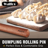 Walfos French Rolling Pin Set - Natural Wooden Rolling Pins (8inch, 15.7inch), Baking Dough Roller for Pizza, Pie, Pasta, Bread, Pastry, No Coating Walfos