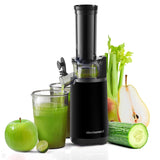 Elite Gourmet Masticating Juicer Machines, 12-inch Juicer, Masticating Cold Press Juicer Machines, Juicer for Vegetables and Fruits, Easy to Clean Juicer, Charcoal Grey Elite Gourmet