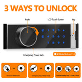 1.8 CUB Depository Drop Safe Fireproof, Front Drop Slot Lock Box with Digital Combination and Anti-Fishing, Silent Deposit Safe Box, Security Money Safe for Cash Slips Expense Business Office Home KAER