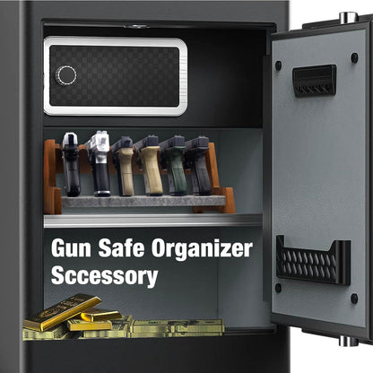 Lobao Gun Rack Cherry Solid Wood Pistol Rack and Firearm Safe Storage Organizer - Premium Pistol Rack Solution (FAS Cherry Wood) - WoodArtSupply