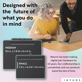 Wacom Intuos Small Bluetooth Graphics Drawing Tablet, Portable for Teachers, Students and Creators, 4 Customizable ExpressKeys, Compatible with Chromebook Mac OS Android and Windows - Pistachio Wacom