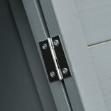 PawHut 46" x 24" Wooden A-Frame Outdoor Rabbit Cage Small Animal Hutch with Outside Run & Ventilating Wire, Gray PawHut