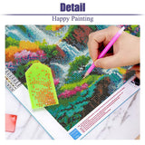 mjcakrn Landscape Diamond Painting Kits for Adults, Diamond Art Kits for Beginners 5D Full Drill Abstract Diamond Art Painting Kits Crystal Gem Art DIY Crafts Kits for Home Wall Decor 28x16inch mjcakrn