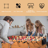 GYMAX 3 in 1 Game Table, 49 in Multi Game Table with Foosball Hockey & Billiards, Competition Sized Combo Game Table for Home, Game Room, Bar, Party, Club GYMAX