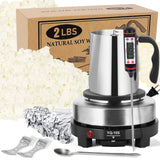 SAEUYVB Candle Making Kit with Wax Melter, Candle Wax for Candle Making - DIY Candle Making Supplies, Including 2lbs Soy Wax Flakes, Melting Pot, Electric Stove,Candle Kit for Adults, Beginnner SAEUYVB