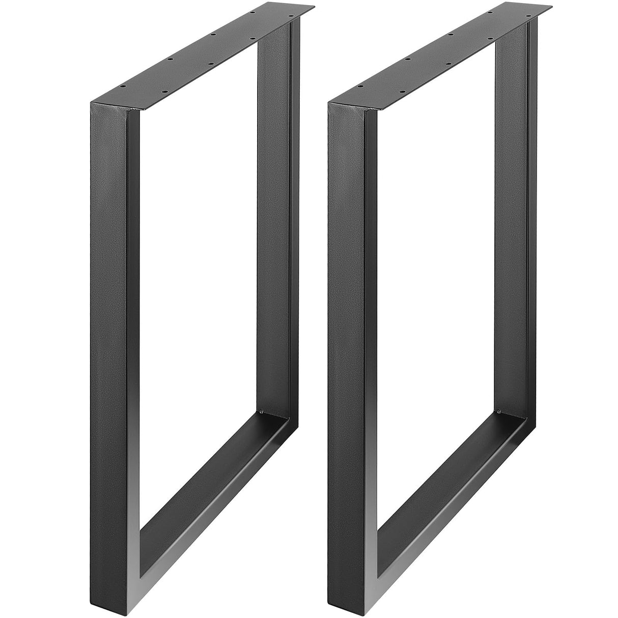 VEVOR 28 Inch Adjustable Furniture Legs, Square Reinforced Steel Office Table Legs Set of 2 for DIY, Max Load 1000 lbs Heavy Duty Desk Legs, Quick Instalation & Rich Accessories Legs Black VEVOR