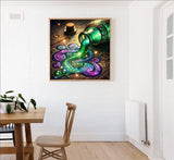 Magic Bottle Diamond Art Kits for Adults, 5D Diamond Painting for Beginners, Diamond Dot, Dimond Art Paintings Kit, DIY Gem Painting Kit, Crafts for Adults, Crystal Art Home Wall Decor Gifts 14x14inch Rekxtmo