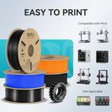 SUNLU PLA Filament 1.75mm, 3D Printer Filament 1.75mm ±0.02mm, Fit Most FDM 3D Printer, 1KG Cardboard Spool,4 Pack, 4KG in Total. (Black PLA) SUNLU