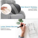 Homall Massage Gaming Recliner Chair, Racing Style Gaming Sofa, PU Leather Home Theater Seat, Living Room Ergonomic Comfortable Gamer Lounge(Grey) Homall