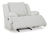 Signature Design by Ashley Top Tier Modern Indoor Upholstered Manual Rocker Recliner, White Signature Design by Ashley