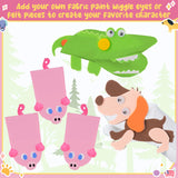 Soulchen 24 Pcs DIY Hand Puppets, Canvas Hand Puppet Making Kit DIY Arts and Crafts Sewing Projects for Fun Home Activities Classes Storytelling Party Favors Soulchen