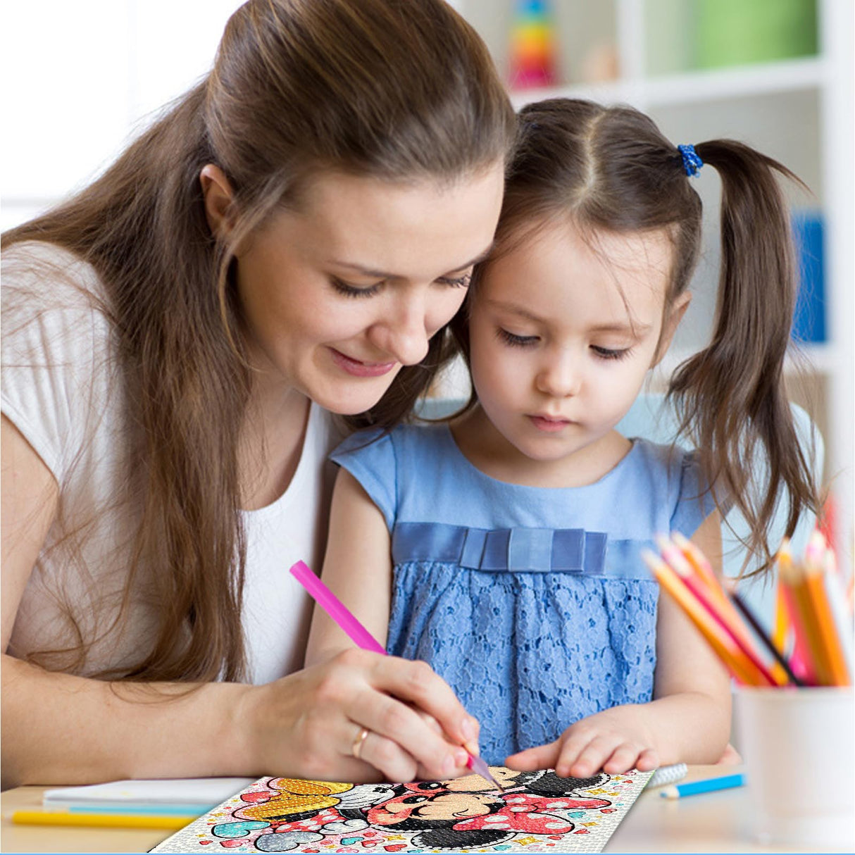 4 Packs Cartoon Diamond Art Kits for Kids,5D DIY Diamond Art Painting Kits for Kids Ages 4-8-12,Mosaic Kits Full Round Drills for Gifts and Home Wall Decor 6X6 Inch Fuinkqe