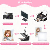 Patelai 6 Pcs Sublimation Pillow Cases Sublimation Pillow Covers White Cushion Cover Heat Transfer Polyester Blank Pillow Cover DIY Heat Press Pillow with Concealed Zipper(18 x 18 Inch) Patelai