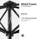 Yescom 10x6.5ft Outdoor Rectangle Solar Powered LED Lighted Patio Umbrella with Crank Tilt for Table Market Beach Pool Yescom