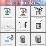 Cotton Candle Wick 100 PCS Candle Wicks for Candle Making, 8'' Candle Wicks Candle Cotton Wicks Candle Making Supplies Pre-Waxed for Candle Making,Candle DIY, Thick Candle Wick with Base Psyqtsuary