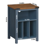 Joaxswe Record Player Stand with Vinyl Record Storage,Navy Blue Record Player Table Holds up to 160 Albums,Large Wood Turntable Stand Cabinet Dispaly Shelf for Living Room,Bedroom,Office Joaxswe