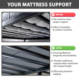 Zayton, 1.5" Split Wood Bunkie Board Queen Size Bed - 2-Piece Under Mattress Support Board, Fully Assembled, Fabric Ventilation Cover - Replaces Wooden Slats or Box Spring for Bed Frames Zayton