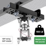 Punching Bag Hanger,Beam Clamp Heavy Bag Mount,Heavy Duty Holder for Boxing,Heavy Bag hangerStainless Steel Swivel Chain with Carabiner (3.5 to 5.5") Foozet