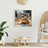 NWQZBYHT Sea Turtle Diamond Art Kits for Adults,Jellyfish 5D Diamond Painting Kits for Beginner,DIY Round Full Drill Diamond Dots,Gem Painting Kit for Adults Crafts Home Wall Decor 13.78x13.78 Inch NWQZBYHT