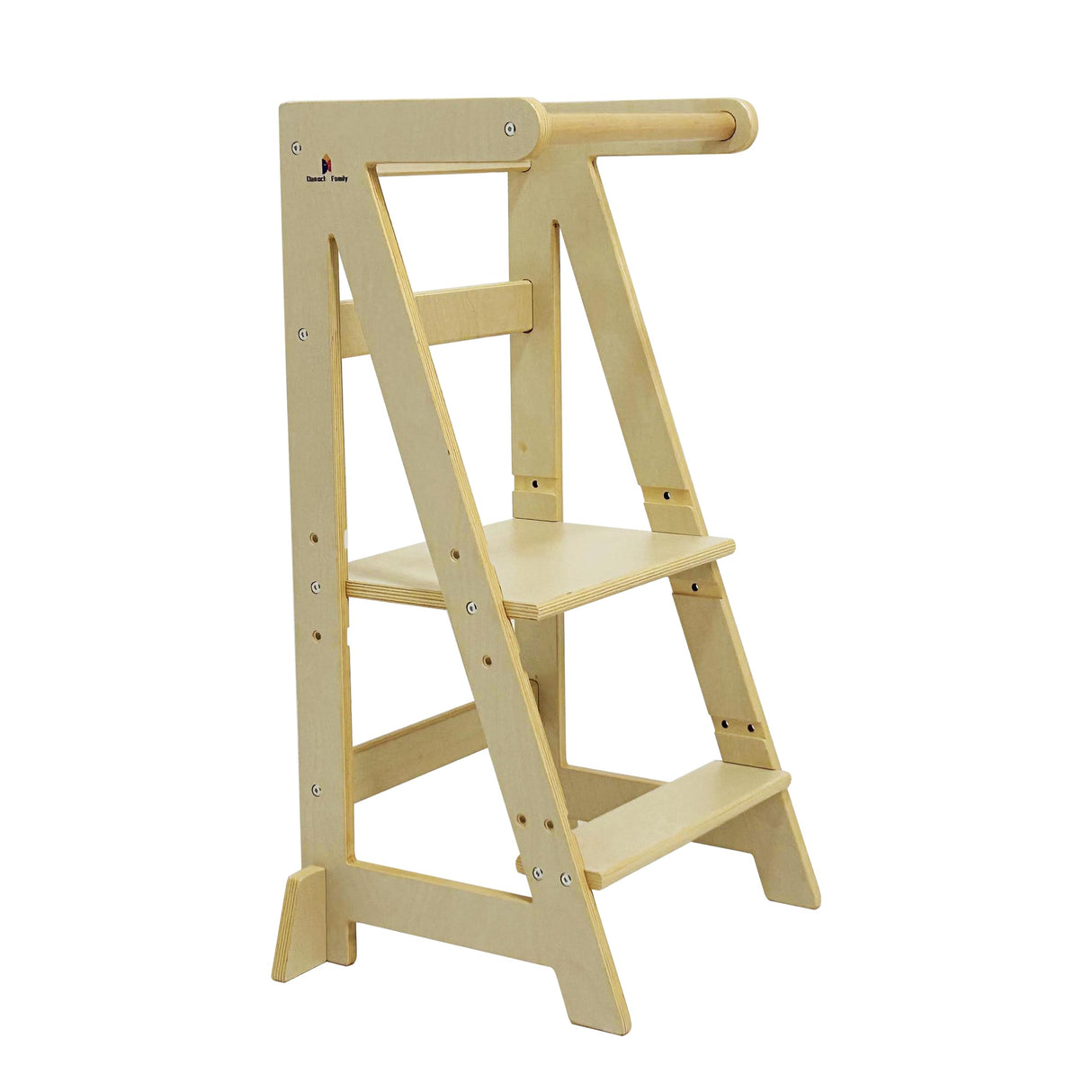 Damoch Family™ Wooden Kids Learning Tower, Adjustable Toddler Kitchen Step Stool, Montessori Kitchen Tower with Safety Rail Damoch Family