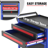 WORKPRO Premium 28" 2-Drawer Rolling Tool Cart, Heavy Duty Utility Industrial Service Cart Storage Organizer with Wheels and Locking System, for Mechanic, Warehouse, Garage, Workshop, 400 lbs Load WORKPRO