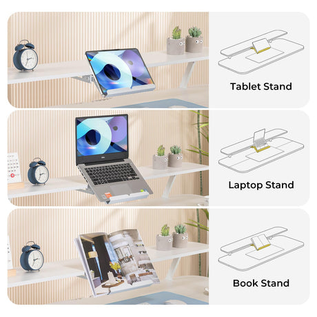 COMHOMA Electric Standing Desk with Drawers, 48 x 24'' Sit Stand up Desk with Monitor Stand, Laptop Stand, Height Adjustable Ergonomic Home Office Computer Desk with Memory Preset Controller COMHOMA