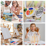 ESRICH 2 Pack 11.8" Wood Easels,Small Tabletop Display Stand,Easel Stand for Painting,Painting Party,Kids Student Tabletop Easels for Painting, Portable Canvas ESRICH