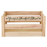 Storage Boxes - Heartfelt Collection - Set of 2 Farmhouse Style Nesting Wood Storage Crates, Small and Large, Grateful Heartfelt Collection