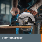 Worx 20V Cordless Electric Circular Saw 6-1/2'' Max. 2-3/16" Cutting Depth 4700 Rpm 0-50° Bevel Capacity 2.0 Ah Battery and Charger Included WX526L WORX