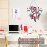 Dreamcatcher Diamond Art Painting Kit, Hanging Double Sided Sun Catchers Ornament, Lucky Diamond Art Painting Crafts Gift, DIY 3D Special Gem Diamond Dot Kit for Adults, Box Package (Red-Love) TSRUVYL