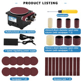 MXBAOHENG Mini Disc Sander 6-Inch, Multifunctional Belt Sander 1.2-Inch by 15-Inch, for Wood Crafts Metal Stone Grinding, Small Spindle Sander MXBAOHENG