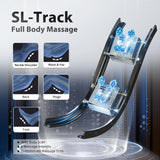 iBooMas Massage Chair Full Body, Zero Gravity SL-Track Shiatsu Massage Recliner with Shoulder Back and Leg Heat, APP Control, Foot Roller, Bluetooth, Airbags, Body Scan(Brown+Black) iBooMas