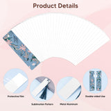 50 Sets Sublimation Blank Bookmarks with Clear Bookmark Sleeves Tassels and Self-Sealing Bags, Heat Transfer Metal Aluminum DIY Bookmark with Hole for Crafts Reading School Office Supplies BOBOKA
