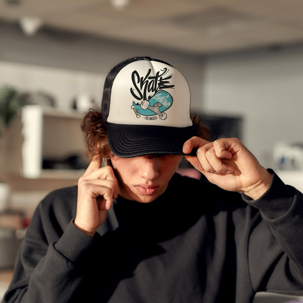 Ankmogela 10 Pack of Blank Trucker Hat Mesh Cap Men and Women Baseball Cap DIY Graffiti Hot Stamping Duck Tongue Cap Pink White Ankmogela