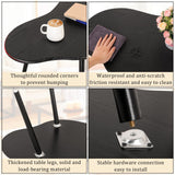 Small Coffee Table Black Cloud Coffee Table for Small Spaces Modern Center Table Unique Irregular Coffee Table with Wood Legs Living Room Mid-Century Sofa Table FEUFOAM