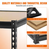 BIG RED Storage Shelving Unit, 5-Tier Adjustable, Heavy Duty Metal Garage Shelves/Utility Rack for Kitchen, Pantry, Basement, Bathroom, Laundry - 2,000 lbs Capacity, Black, 59" H x 28" W x 12" D BIG RED