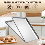 BIEAMA 6 Pack Half Size Baking Sheet Pan Aluminum Commercial Pan for Oven Freezer Bakery Hotel Restaurant 13" × 18" BIEAMA
