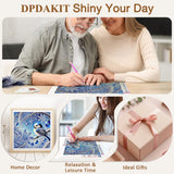 DPDAKIT Diamond Art Kits for Adults, Bird Diamond Painting Kits for Beginner, 5D DIY Round Full Gem Art Crafts for Home Wall Decor Gift, 12x12inch DPDAKIT