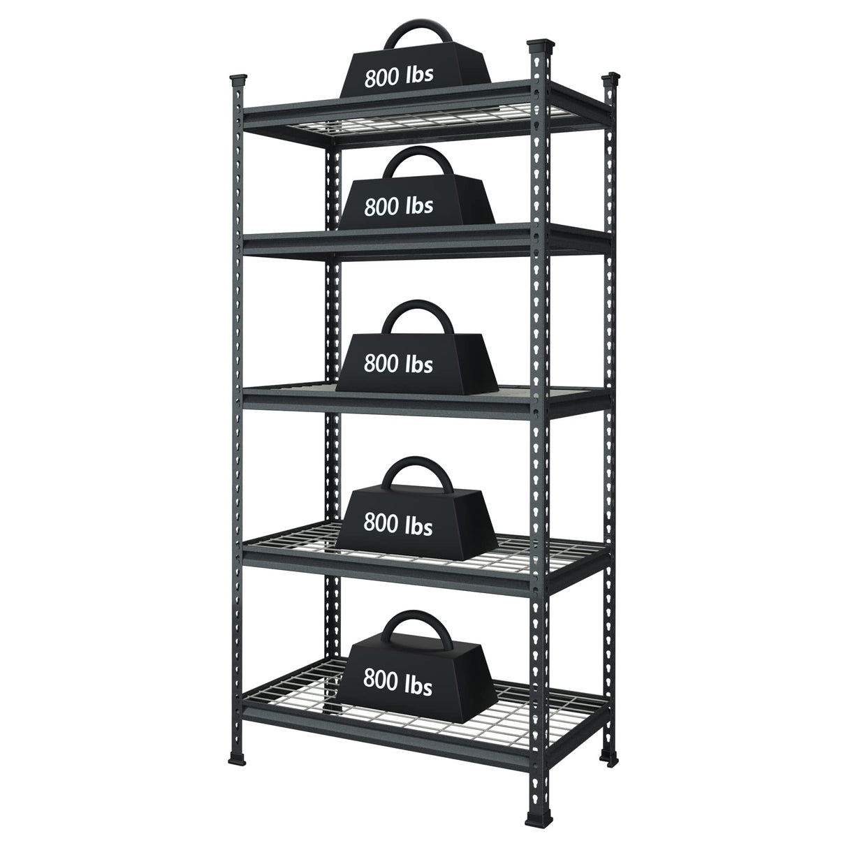 WORKPRO 5-Tier Metal Garage Shelving Unit, 36”W x 18”D x 72”H Storage Shelves, Adjustable Storage Rack Heavy Duty Shelf, 4000 lbs Load Capacity (Total), for Garage, Kitchen, Bathroom, Warehouse WORKPRO