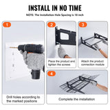 VEVOR 2 x 6 ft Garage Shelving Wall Mounted, 2 Pack Heavy Duty Wall Shelves 1000lbs Capacity, Garage Storage Rack Floating Shelves for Shop, Shed, Storage VEVOR