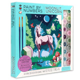 Bright Stripes Paint by Numbers Kit for Kids: Easy to Follow Paint by Numbers Canvas with Frame Kids Paint Kit (Paint by Numbers Moonlit Unicorn) Bright Stripes