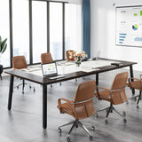 Tribesigns 6.56 FT Conference Table, 78.74-Inch Large Meeting Table for 8-10 People, Rectangle Office Conference Room Table, Business Seminar Table for Office Meeting Conference Room Tribesigns