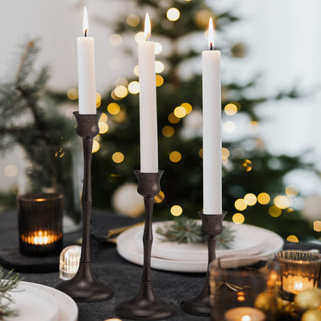 Candle Stick Candle Holder Set of 3 Metal Candlestick Holders Candle Stand Taper Candle Holders for Table Centerpiece Fireplace Mantle Decor, Ideal Gift for Wedding Thanksgiving Christmas Housewarming SHOHAYTO