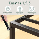 ZINUS Lorelei 14 Inch Metal Platform Bed Frame, Steel Slat Support, No Box Spring Needed, Eco Friendly WonderBox(TM) Packaging, 12.4” Underbed Storage, Easy Assembly, Black, King ZINUS